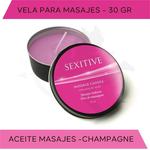 Vela para masajes aroma a Champagne